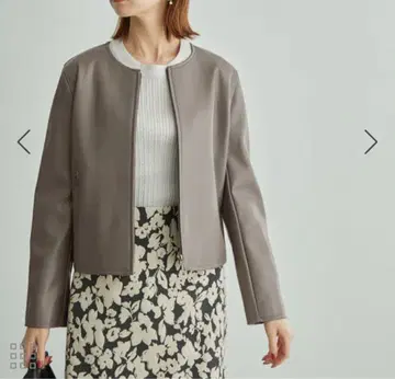 로페피크닉 인조 가죽 노카라 블루종