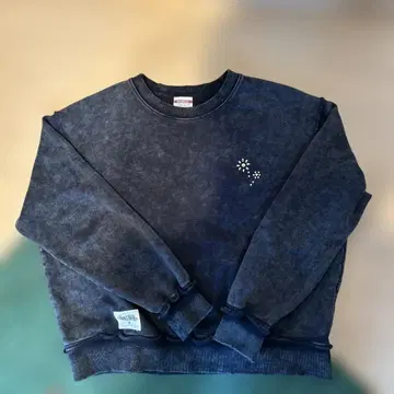 BADWAY Flower studs 다크 블루 맨투맨 sweat