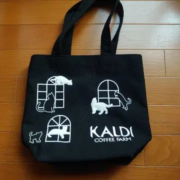 KALDI COFFEE FARM 고양이 자수 토트백