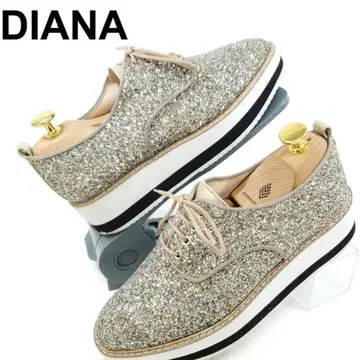 DIANA 실버 글리터 통굽 신발