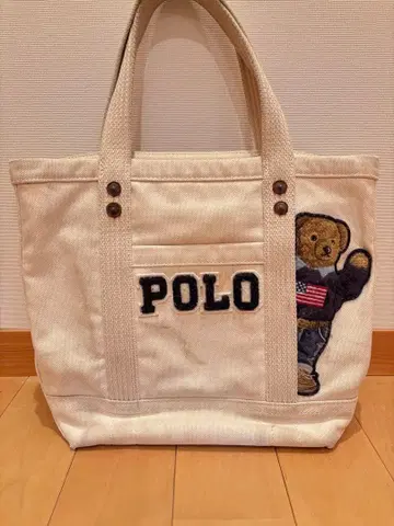 POLO 테디베어 자수 토트백