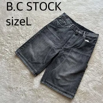 [ 새상품급 ] B.C STOCK 다크 그레이 데님 숏팬츠 L
