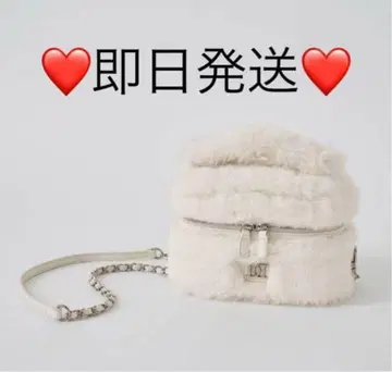 [ 1점만 ] 다리치 인조 모피 숄더 미니백 화이트