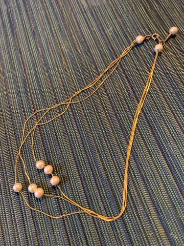 aoki yuri 코튼 펄 목걸이 ( 짧은 )