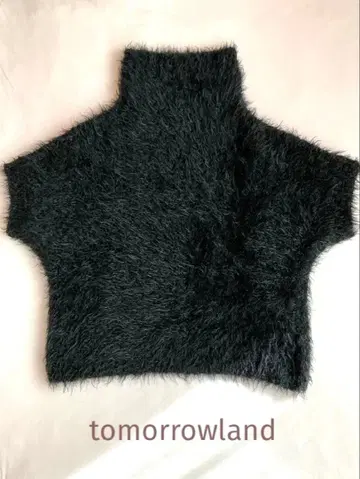 tomorrowland 블랙 샤기 니트 풀오버