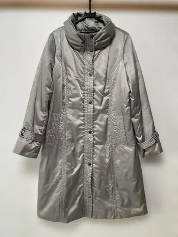 baira 실버 롱 코트 벨트 포함