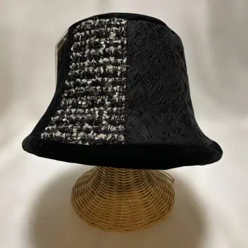 안나수이 ANNA SUI 미사용 새상품 레이스 벨벳 버킷햇 블랙