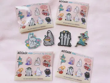 무민 자수 핀 배지 컬렉션 4종 세트