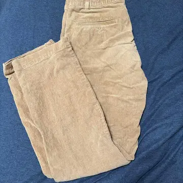 베이지 코튼 혼합 팬츠 사이즈 38 코듀로이