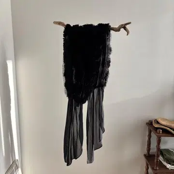 레이스 플라워 블랙스톨 사이즈 38