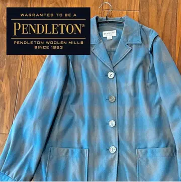 Pendleton 옴브레 파랑 긴팔 자켓 L 구제 의류 빈티지