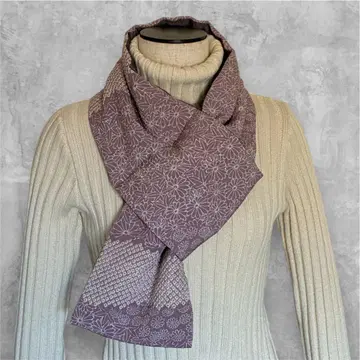 세로골지 크레이프 원단과  1 퀼팅 머플러 플러그 머플러 기모노 리메이크