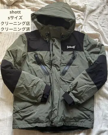 Schott/샷 투톤 다운 자켓 올리브