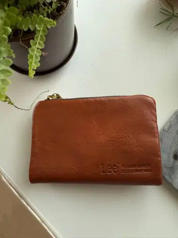 Lee 브라운 접이식 지갑 가죽