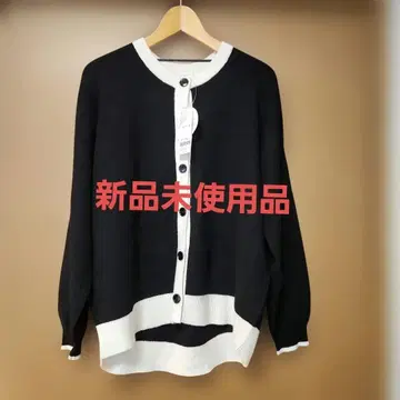 미사용 새상품 글로벌 워크 멜티 니트 크루넥 가디건