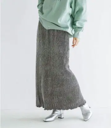 로리즈팜 샤이니 벨로아 타이트 스커트