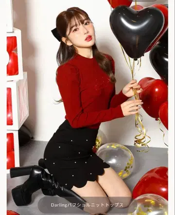 darich 퍼프 숄더 니트탑