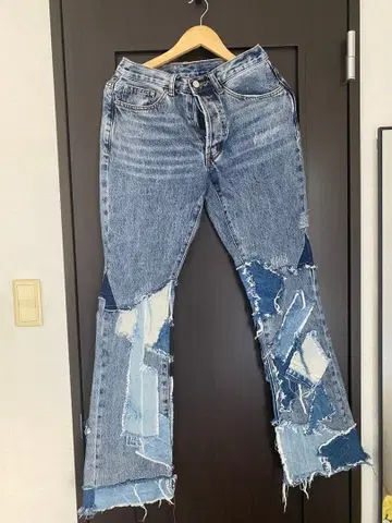 mnml 패치 플레어 데님 28