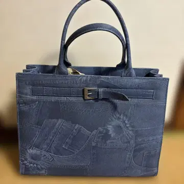 숄더 핸드백 데님 무늬 거의 미사용