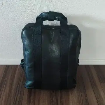 에코 ecco 주름 가죽 블랙 레더 비즈니스 백팩 남성용