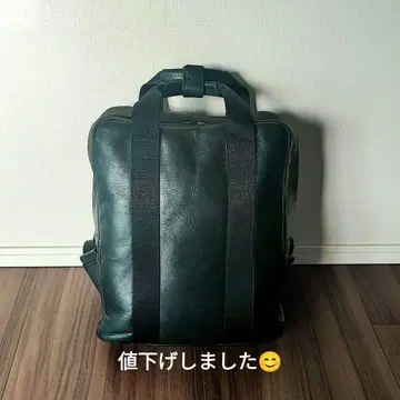 에코 ecco 주름 가죽 블랙 레더 비즈니스 백팩 남성용