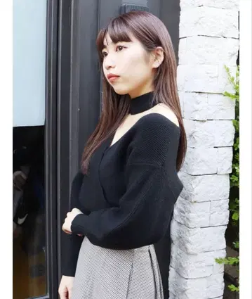 MURUA 무루아 카슈쿨 초커 니트