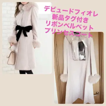 택 포함 새상품 리본 벨벳 프린세스 코트