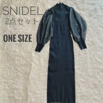 [ 새상품급 ] SNIDEL 2세트 블랙 롱 원피스 Free size