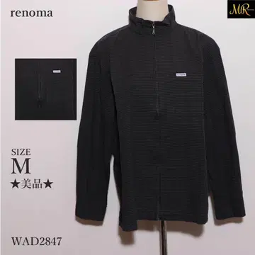 새상품급 renoma 자켓 집업 긴팔 체크 무늬 스탠드 카라