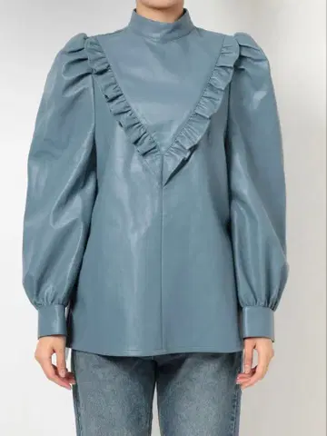 jouetie 가죽 블라우스