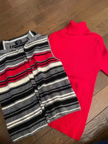 Insuite 스트라이프 터틀넥 스웨터 M