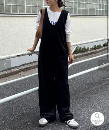 CIAOPANIC TYPY 벨로아 밑단 드로스트 올인원 블랙 L