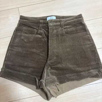 juemi 주에미 브라운 코듀로이 숏팬츠