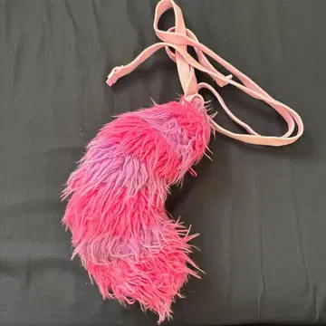 핑크 보라색 체셔 고양이 꼬리 파우치