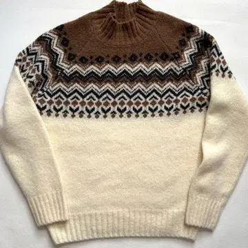 그랑사쏘 노르딕 무늬 모크넥 니트 46