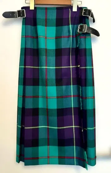 오닐 오브 더블린 울 더블 벨트 77cm 퀼트 스커트