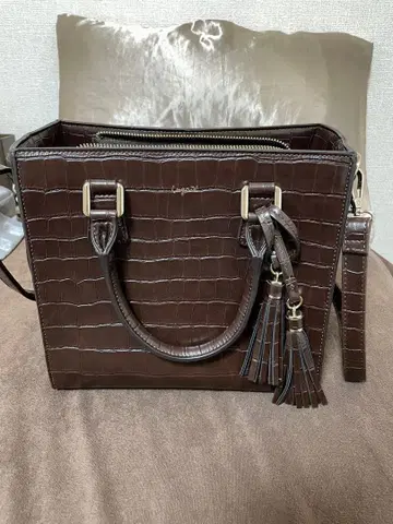Ungrid 가방 브라운 크로커다일풍 숄더백