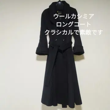 새상품 시착만 한 KRYDDERI 더블 롱 코트 울 캐시미어 M 블랙