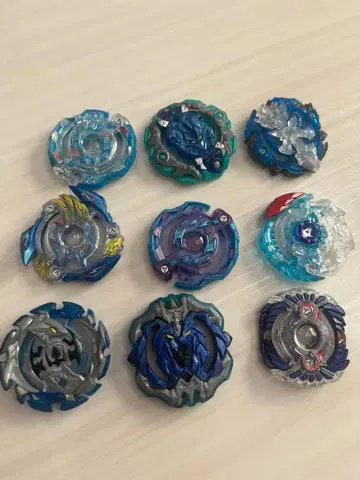 베이블레이드 버스트 블루 계열 레이어 9개 세트 묶음 판매