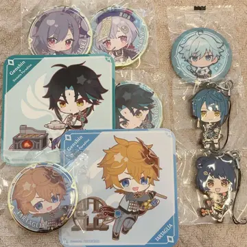 [봉입] 원신 리월 캔뱃지 코스터 러버 키링 세트