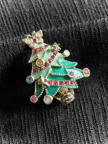 새상품급 ANNA SUI 안나수이 크리스마스 트리 브로치