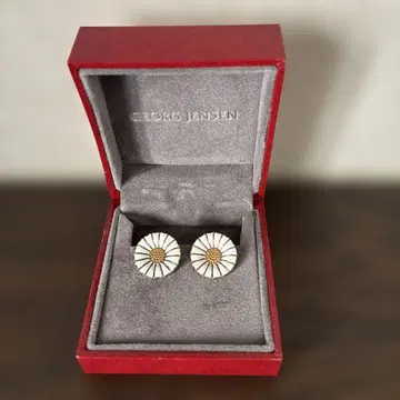 GEORG JENSEN 꽃 모티브 귀찌