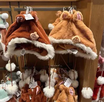 디즈니풍 동물 귀도리 모자