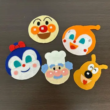 호빵맨 펠트 캐릭터 5개 세트