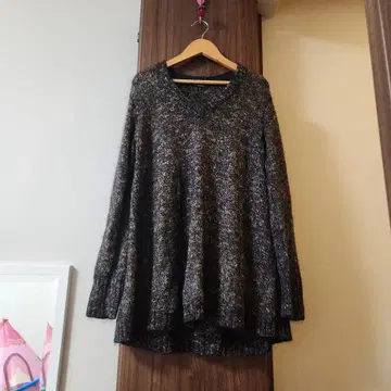 컨디션 최상 23구 스웨터 니트 풀오버 브라운 38 실크