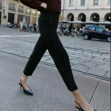 ZARA 하이웨스트 팬츠 블랙 [ L ]