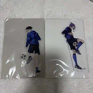 블루 록 콜라보 카페 본점 아크릴 스탠드 나기 세이시로 미카게 레오