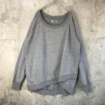 B818 구제 의류 트레이닝복 맨투맨 래글런 그레이 무지 90s Y2K