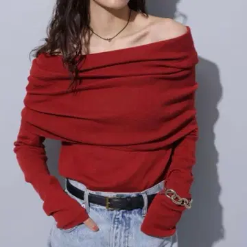 Arpege story 어른 오프숄더 긴팔 빨간색 1(S)