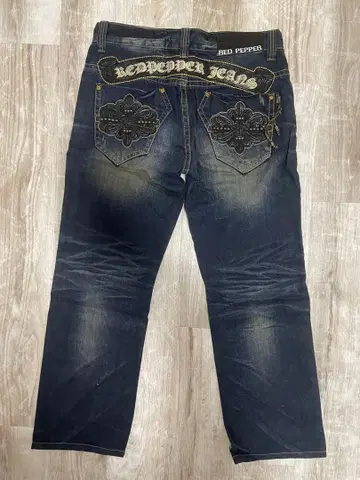 RED PEPPER 자수 디자인 데님 팬츠